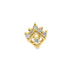 14kt Single Piece 0.06ctw Diamond Stud Earrings in White/Yellow Gold