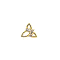 14K Yellow Gold Triquetra Diamond Stud Earring (Single) – 0.06ct