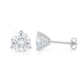 0.50ctw Three Prong Diamond Martini Studs Push Backs