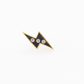 14K Yellow Gold Lightning Bolt Diamond Stud Earring (Single) – 0.02ct