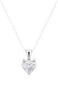 1.03ct Heart Solitaire Diamond Necklace in 14kt White Gold