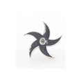 14kt White Gold Single Stud Diamond Pinwheel Earring (0.04ct)