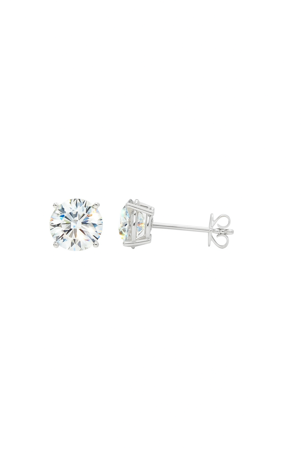 2.00ctw Four Prong Diamond Studs-Push Backs