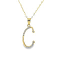 Initial “C” Lab-Grown Diamond Necklace – 10K Solid Gold | 0.16 CT