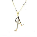 Initial “A” Lab-Grown Diamond Necklace – 10K Solid Gold