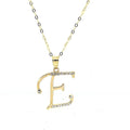 Initial “E” Diamond Necklace – 10K Solid Gold | 0.17 CTW