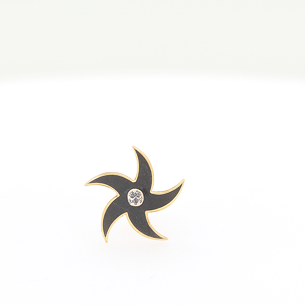 14kt Yellow Gold Single Stud Diamond Pinwheel Earring (0.04ct)