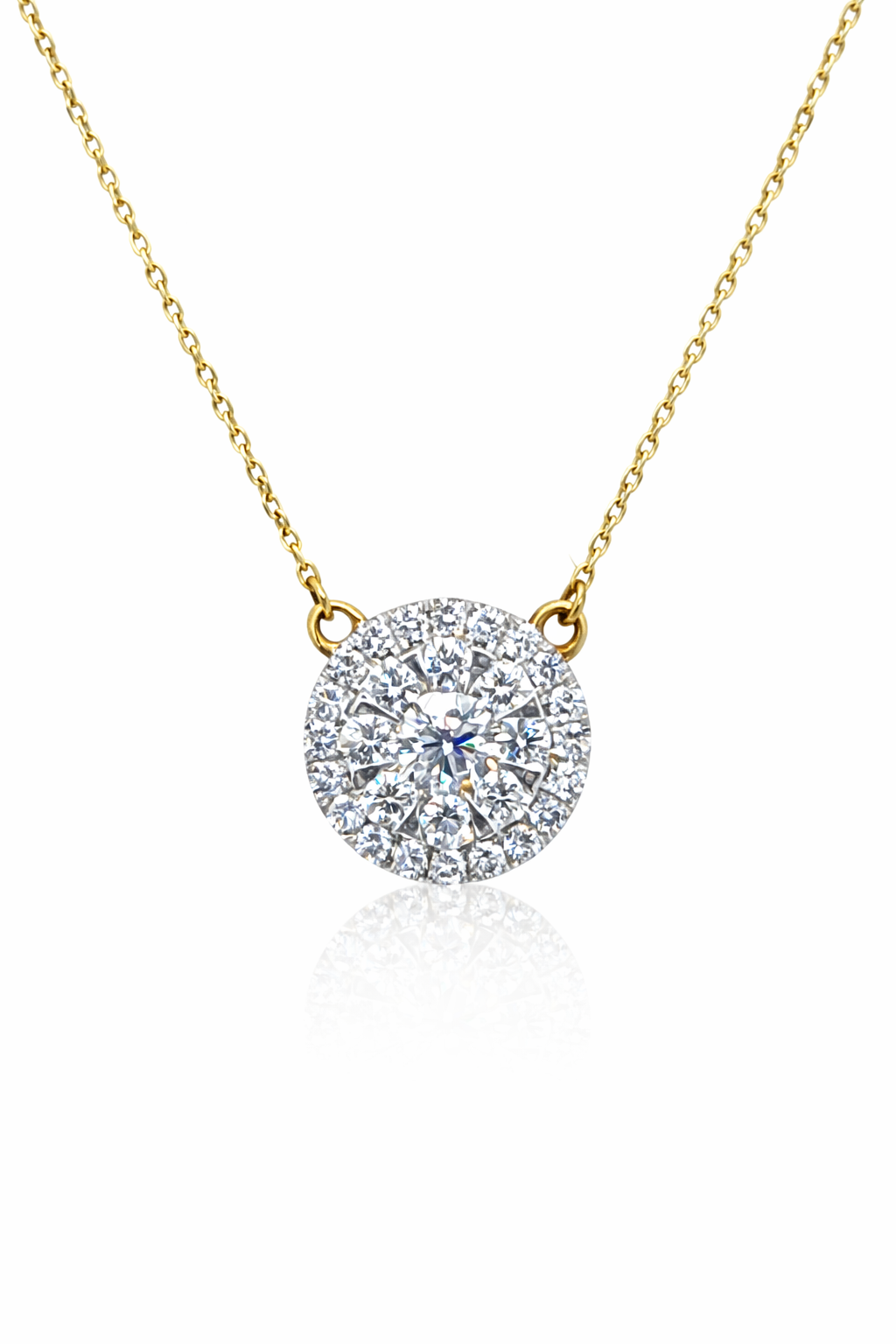 14KT Yellow Gold Lab-Grown Diamond Necklace – 0.80 CTW