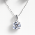 1.15ctw CERTIFIED Lab Grown Diamond Hidden Halo Solitaire Necklace