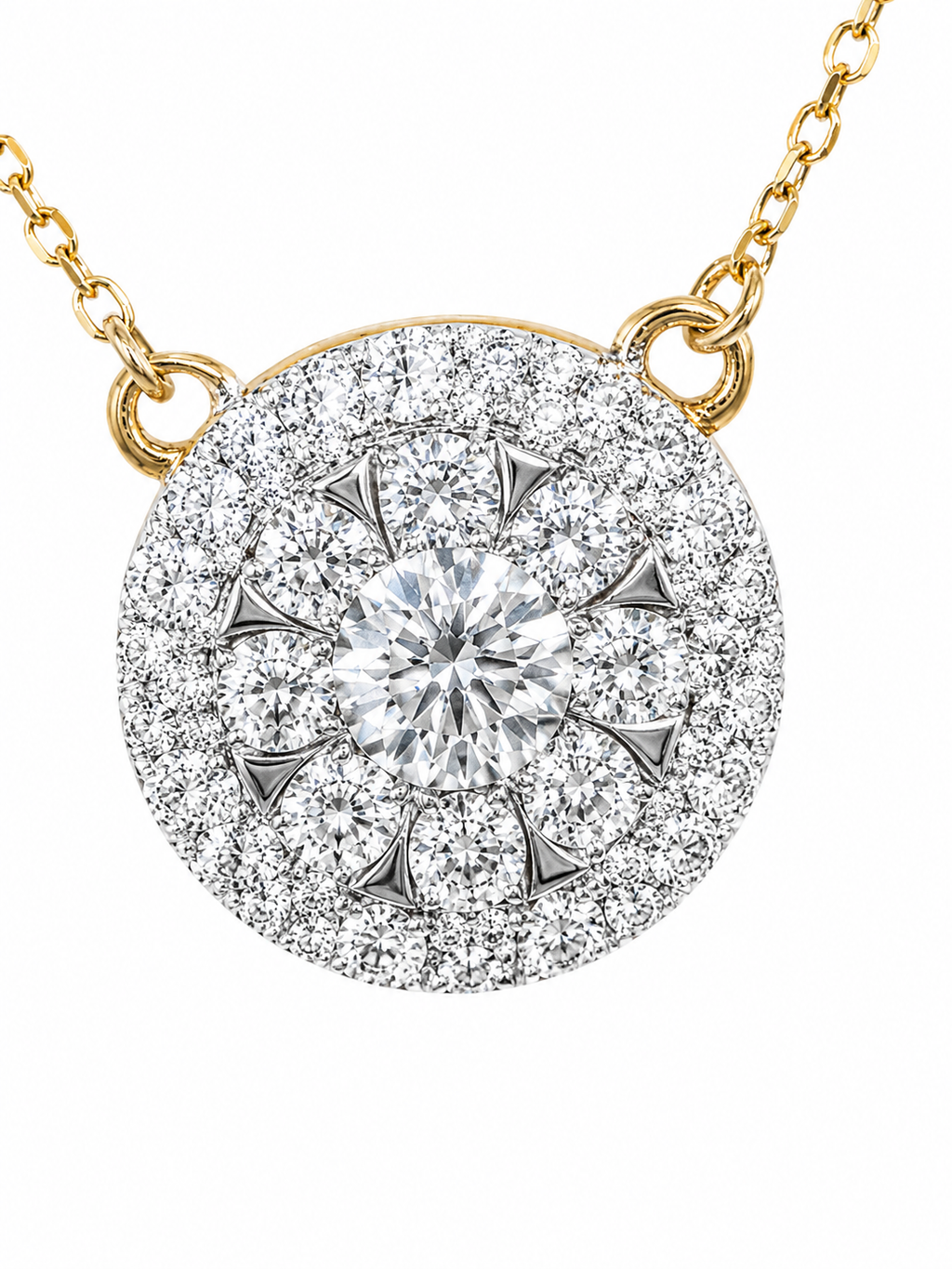 14KT Yellow Gold Lab-Grown Diamond Necklace – 0.80 CTW