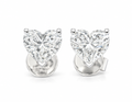 14K White Gold Heart Lab Grown Diamond Stud Earrings – 2.10 CTW