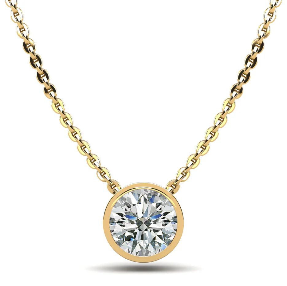 1.00ctw Round Lab Grown Diamond Solitaire Necklace