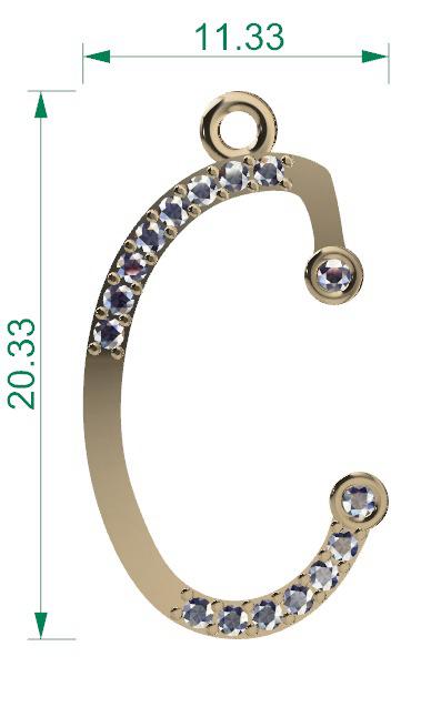Initial “C” Lab-Grown Diamond Necklace – 10K Solid Gold | 0.16 CT