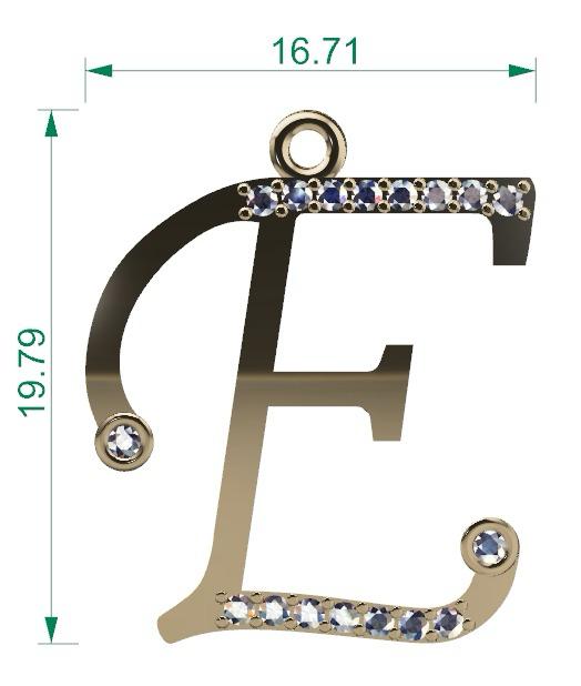 Initial “E” Diamond Necklace – 10K Solid Gold | 0.17 CTW
