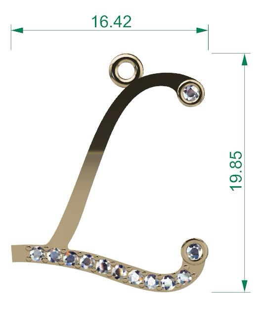Initial “L” Diamond Necklace – 10K Solid Gold