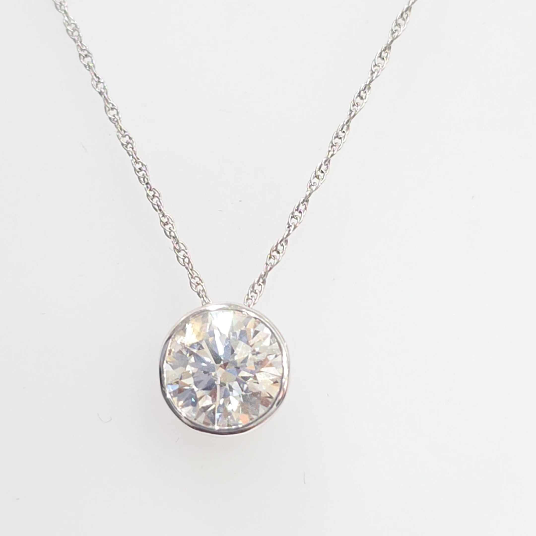 2.00ctw Round Lab Grown Diamond Solitaire Necklace
