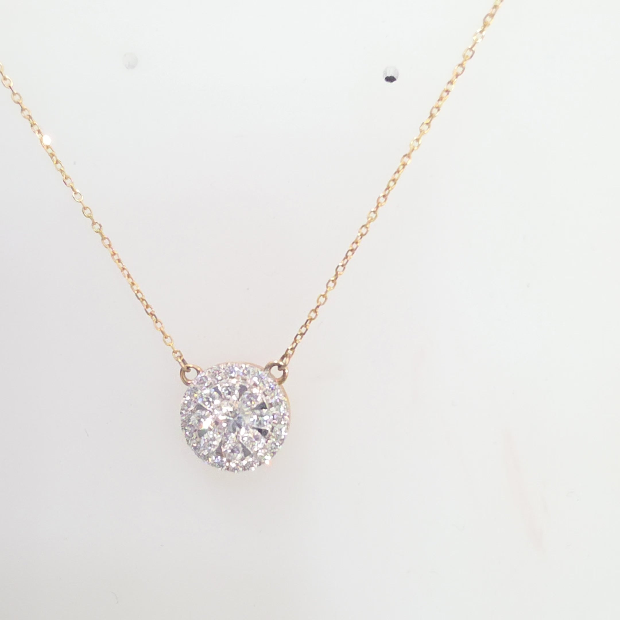 14KT Yellow Gold Lab-Grown Diamond Necklace – 0.80 CTW